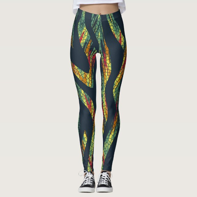 Leggings Resumen de las piernas serpentes (Anverso)