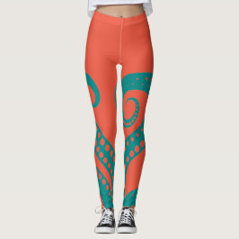 Leggings Resumen de los obstáculos Octopus Verde azulados