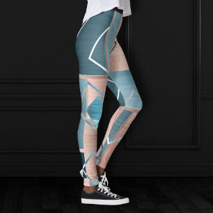 Leggings Resumen de Luxe   Rubor Rosa Gold y Geométrica Ver