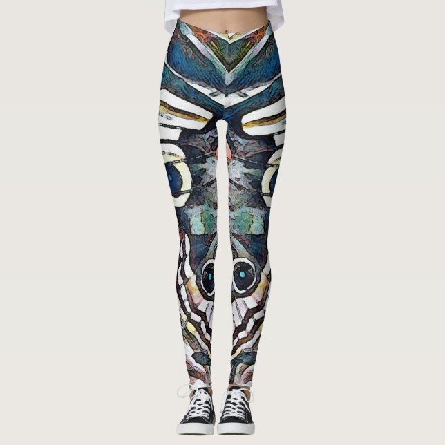 Leggings Resumen de mariposa monarca (Anverso)