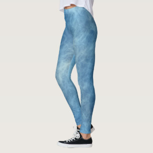 Leggings Resumen de mármol azul