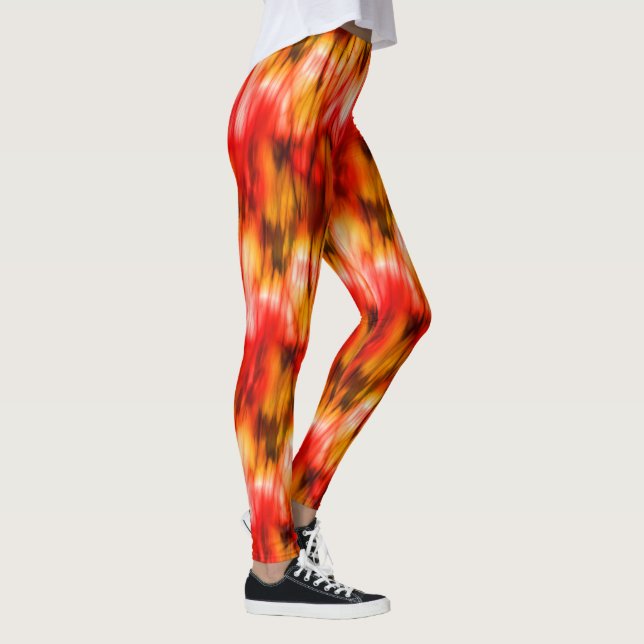 Leggings Resumen de Mármol de Fuego (Derecha)