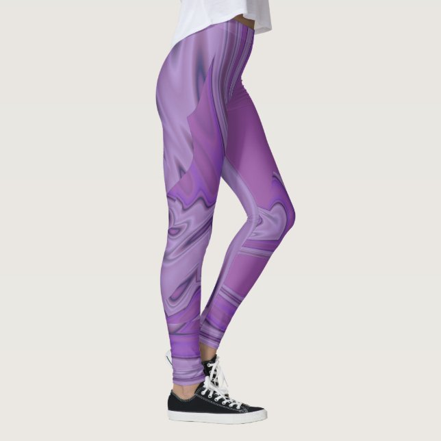 Leggings Resumen de mármol morado (Derecha)