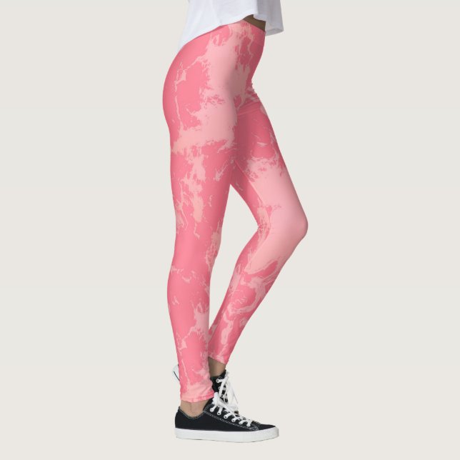 Leggings Resumen de mármol rosa (Derecha)