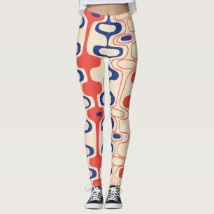Leggings Resumen de mediados de siglo: diseño moderno sin f