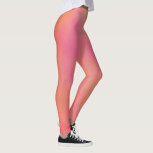Leggings Resumen de nube marrled rosa y Naranja