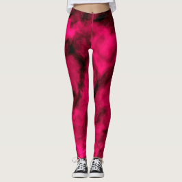 Leggings Resumen de nubes de Fuchsia