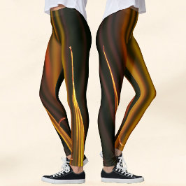 Leggings Resumen de oro y negro