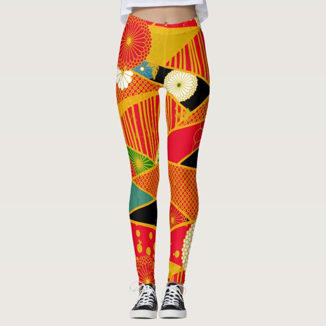 Leggings Resumen de paisaje mágico (Anverso)