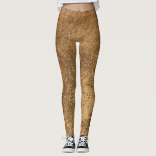 Leggings Resumen de papel de oro
