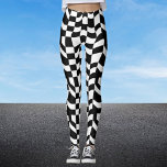 Leggings Resumen de patrones alineados en blanco y negro<br><div class="desc">Entra en el ritmo artístico con nuestro "Abstract Distorted Checker Leggings" (Abstract Distorted Checker Leggings) de MagoCraft. Este diseño en blanco y negro no es sólo un patrón; es un baile de líneas y formas que reflejan los retornos hermosamente impredecibles de la vida. Siéntete inspirado y envuelto en el confort...</div>