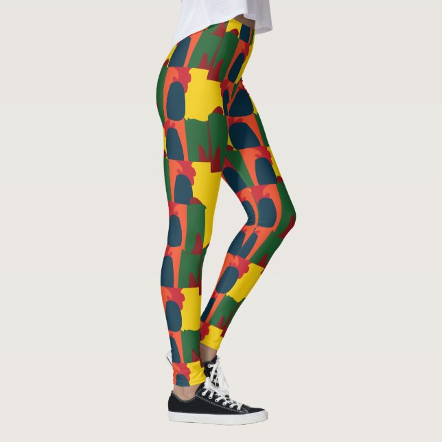 Leggings Resumen de pintura colorida (Derecha)