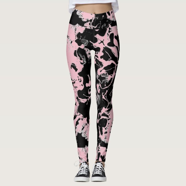 Leggings Resumen de pintura húmeda (Anverso)
