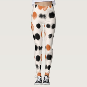 Leggings Resumen de puntos de Polka: Geometría de acuarela.