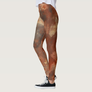 Leggings Resumen de Rust Marble Swirl