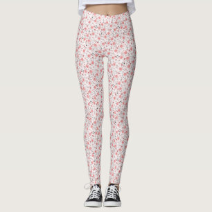 Leggings Resumen de sexo femenino: Leggencias florales rosa