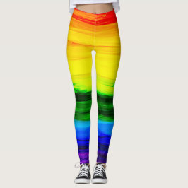 Leggings Resumen de tinta de alcohol arcoiris