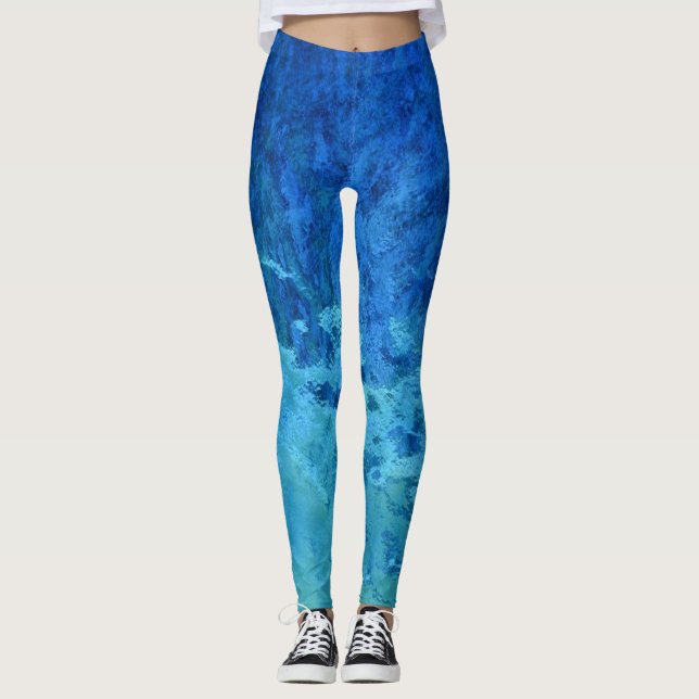 Leggings resumen de vidrio acuático (Anverso)