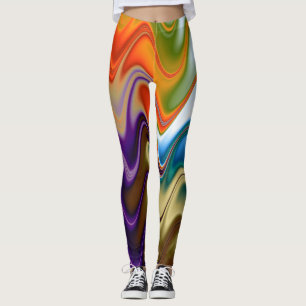 Leggings Resumen de Wavy Multicolor