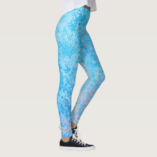 Leggings Resumen de Winter Blues Bright Pastel