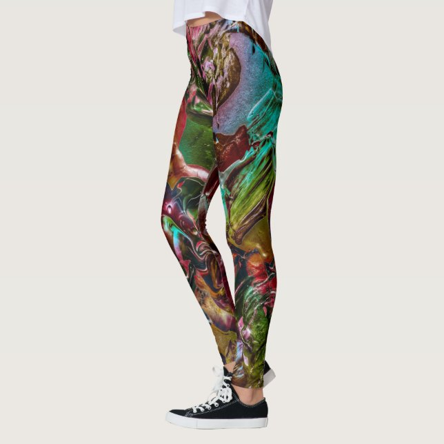 Leggings Resumen del arcoiris inspirado en la naturaleza (Izquierda)