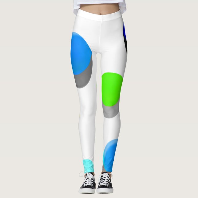 Leggings Resumen del arte digital electrónico moderno (Anverso)