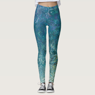 Leggings Resumen del elemento de agua inspirado en la tinta