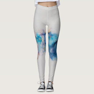 Leggings Resumen del fondo del arte de la tinta del alcohol
