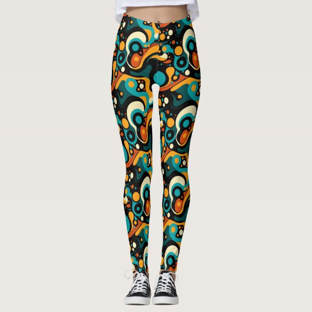 Leggings Resumen del Funk Retro (Anverso)