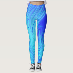 Leggings Resumen del jardín encantado azul