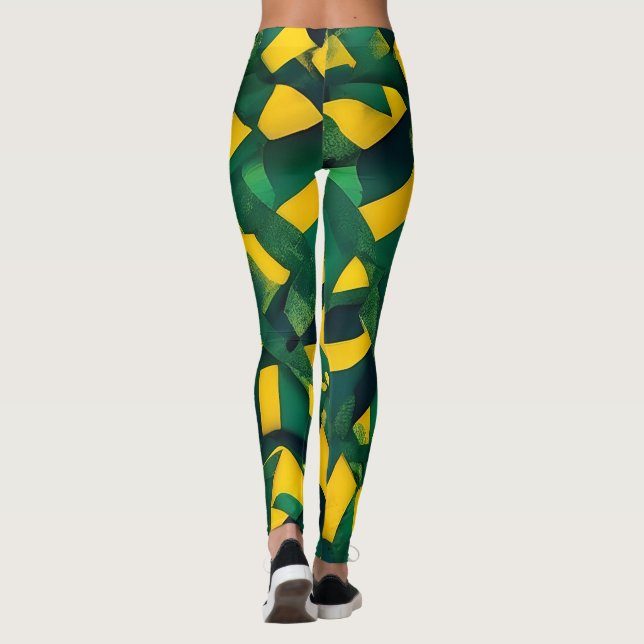 Leggings Resumen del patrón brasileño (Reverso)