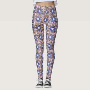 Leggings Resumen del patrón de arte floral digital