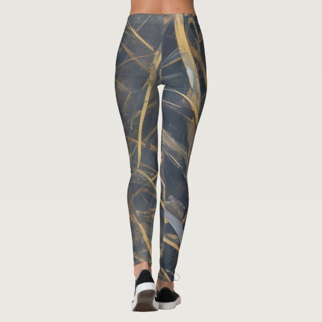 Leggings Resumen del patrón de arte moderno (Reverso)