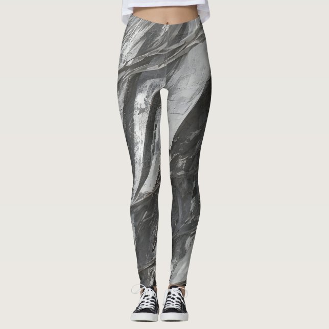 Leggings Resumen del patrón de arte moderno (Anverso)