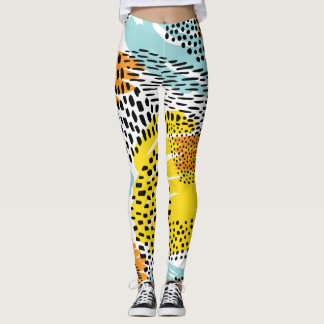 Leggings Resumen del patrón de impresión animal