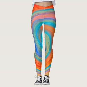 Leggings Resumen del patrón fractal colorido #6