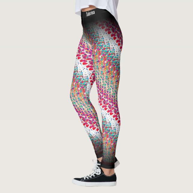 Leggings Resumen del patrón multicolor (Izquierda)