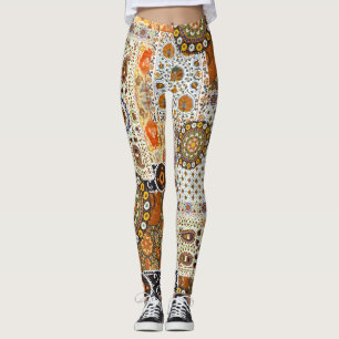 Leggings Resumen digital étnico: Patrón sin foco