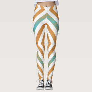 Leggings Resumen Diseño cuadrado geométrico