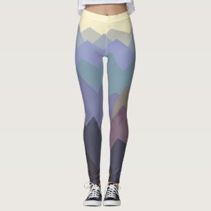 Leggings Resumen Diseño de las Montañas de Invierno de Arte