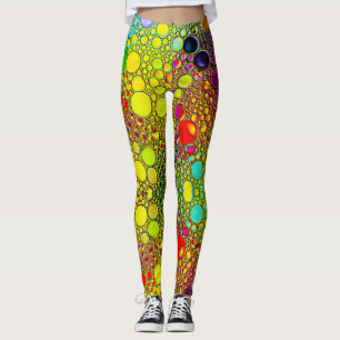 Leggings Resumen Diseño de salpicaduras multicolor