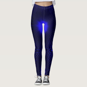 Leggings Resumen Diseño de Startups Geométricas de Neon Lig