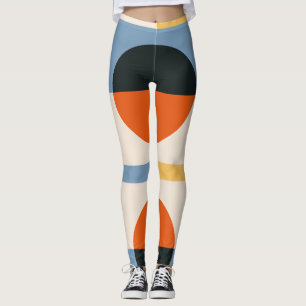 Leggings Resumen Diseño geométrico multicolor