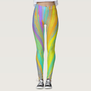 Leggings Resumen Diversión tropical de verano