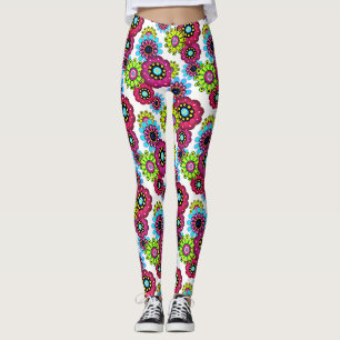 Leggings Resumen divertido personalizados flores niños flor