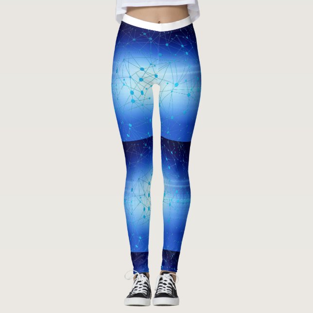 Leggings Resumen en azul #1 (Anverso)