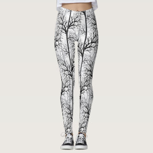 Leggings Resumen en blanco y negro