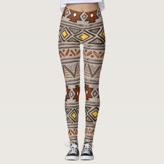 Leggings Resumen étnico: Patrón dibujado a mano
