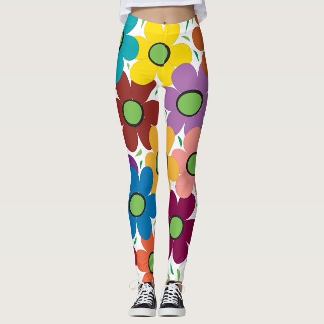 Leggings Resumen floral completo (Anverso)