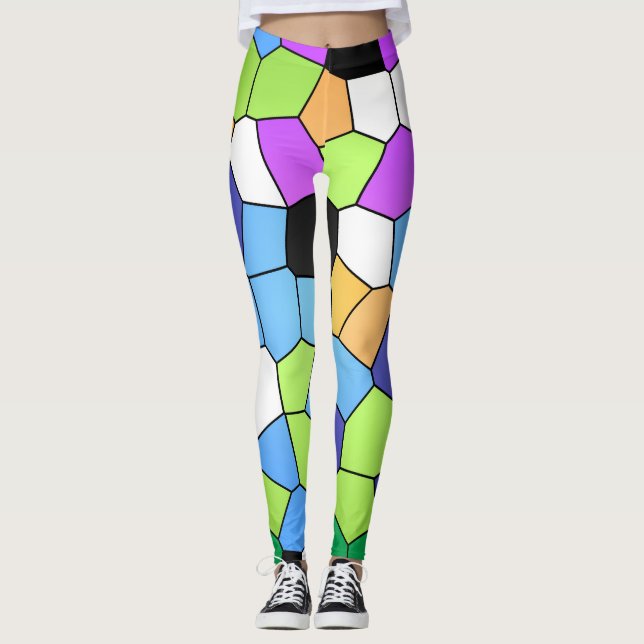 Leggings Resumen Fondo de cristales (Anverso)